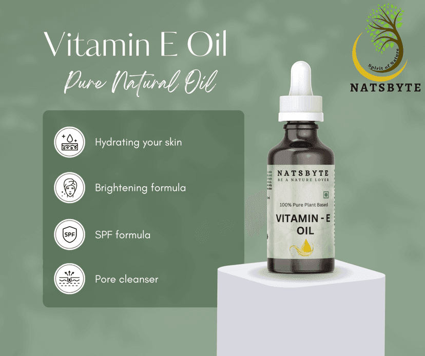 Vitamin E Oil For Face - 30 ml | Best Oil For Face, Body and Nail From Veg Vitamin E Source | Nourish Your Face and Repair Damaged Skin Naturally. - The Earth Trading (Natsbyte) view 5
