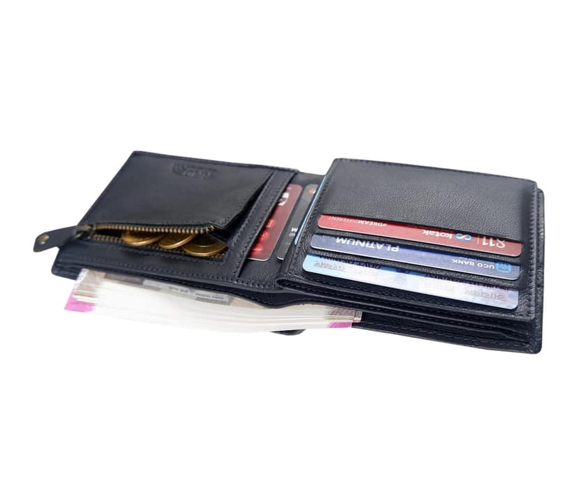 Vital King Men Trendy, Evening/Party Blue Genuine Leather RFID Wallet (11 Card Slots) view 6