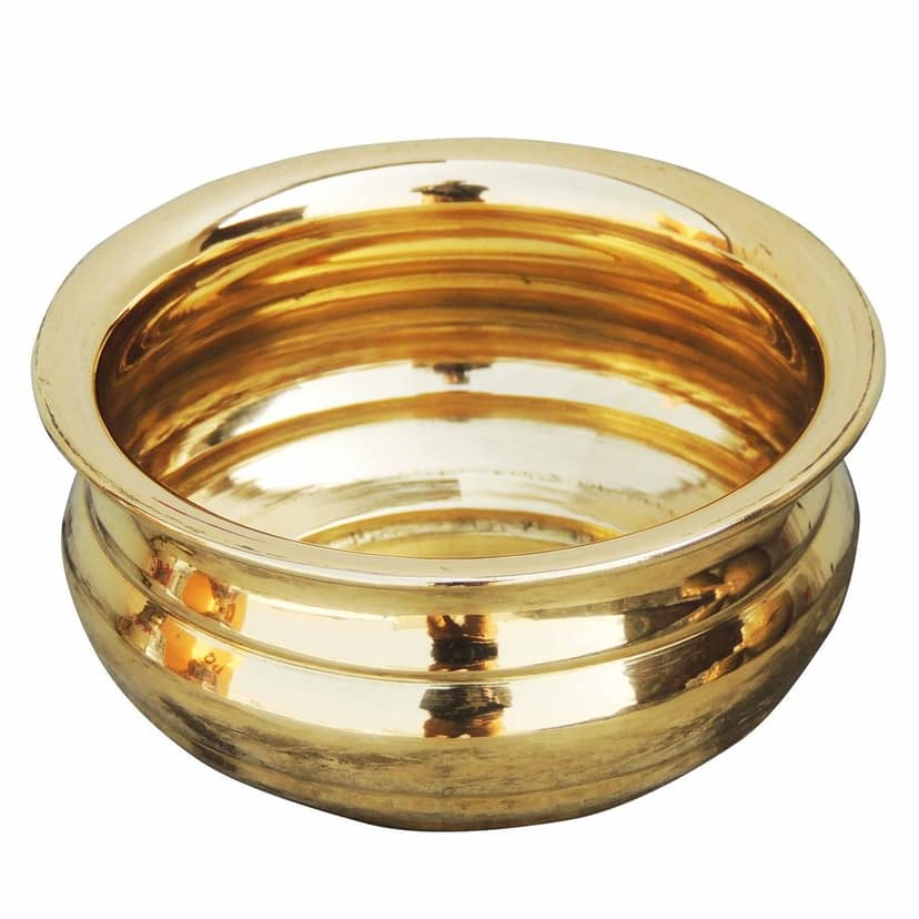 Brass Decorative Flower Urli ? Home Decor Bowl, Diameter : 4 Inch (FMAS264) view 2