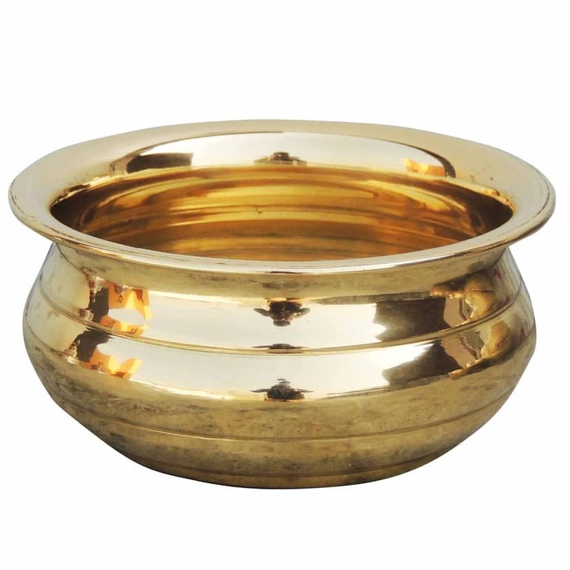 Brass Decorative Flower Urli ? Home Decor Bowl, Diameter : 4 Inch (FMAS264) view 3