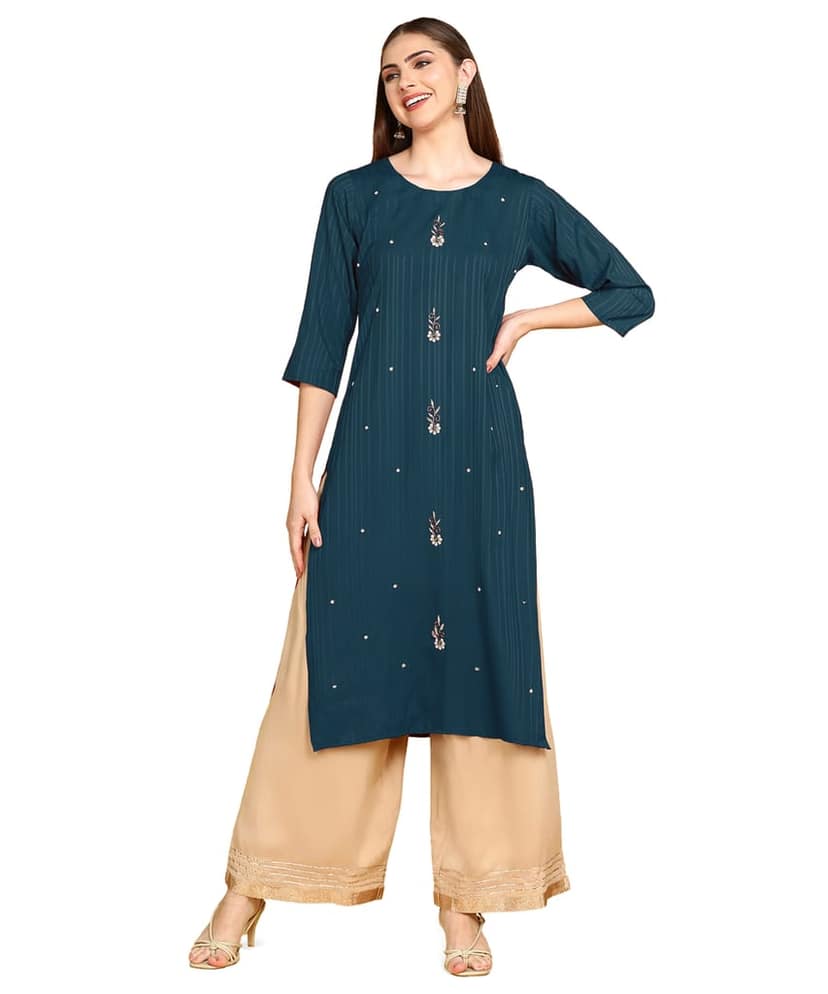 Designer Zardosi Hand Work Embroidery Kurti view 10
