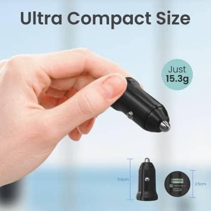 Portronics 20 W Turbo Car Charger (Black) view 3