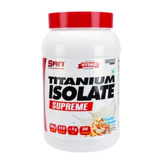 San Nutrition Titanium Isolate Supreme | Whey Protein Powder | 26g protein | Hydrolyzed Whey Protein Isolate |