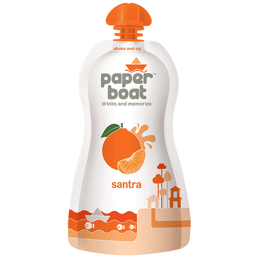 Paper Boat Santra - Orange Juice, 150 Ml Doy