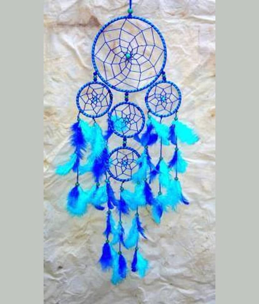 new lucky Feather Blue Dream Catcher - Pack of 1 ( X cms )