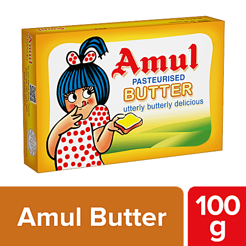 Amul Pasteurised Butter, 100 g Carton