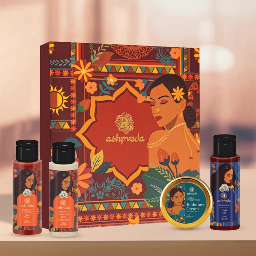 Ashpveda Nature’s Purest Gift Box Hair & Skin Care Kit