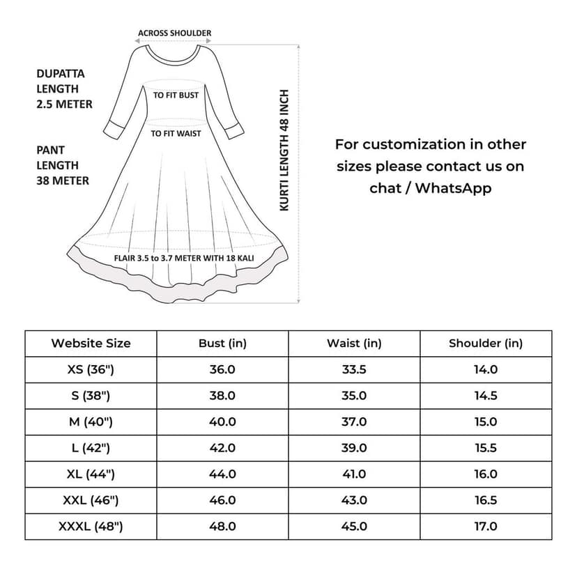 Anarakali Kurti Set Blue Color Bagru Handblock print with Mulmul Dupatta-2403 view 6