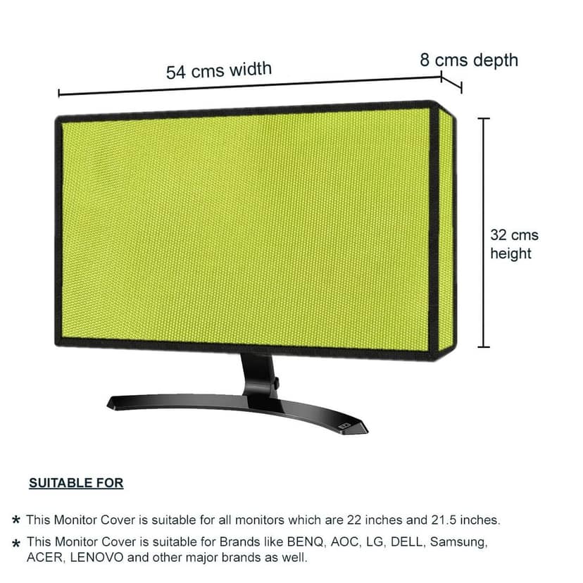 PalaP Super Premium Dust Proof Monitor Cover for Philips 21.5 inches Monitor (Green) view 3
