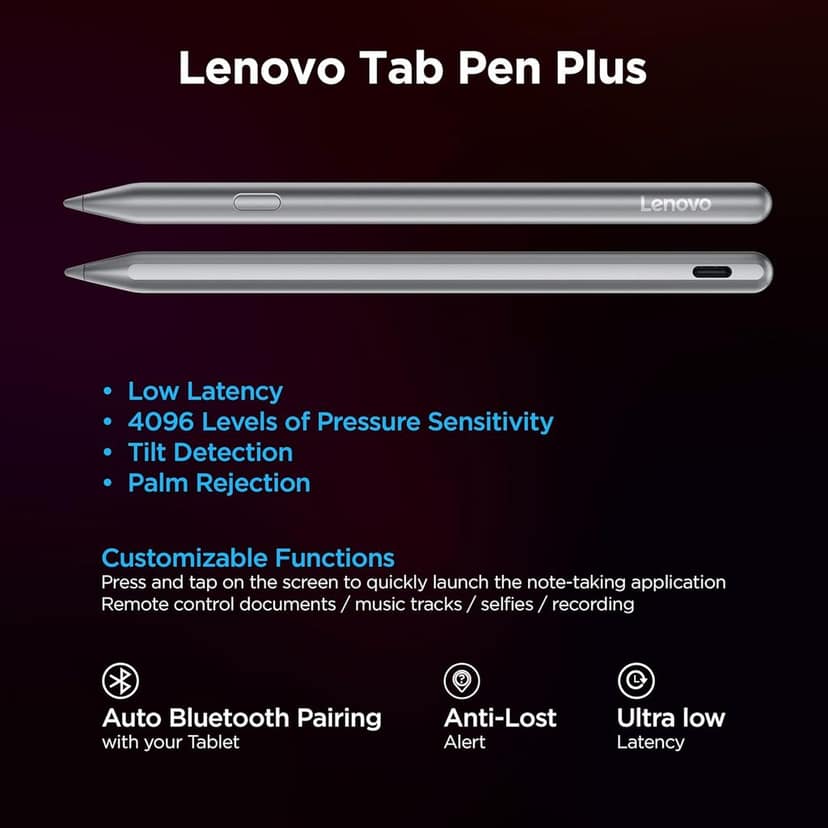 Lenovo Idea Tab Pro Gen 2 with Pen Plus | 13" Display, 3.5K Resolution, 144Hz Refresh | 8GB, 256GB | Snapdragon 8s Gen 4 | 10200mAh | 4 JBL Speakers| USB 3.0 with DP-Out | Wi-Fi 7 | Luna Grey view 7