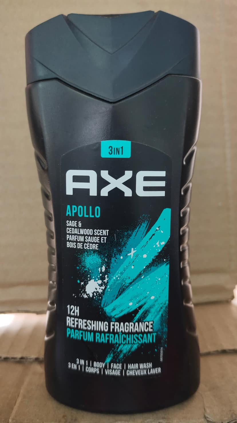 Axe appolo 3 in 1 body face hair wash