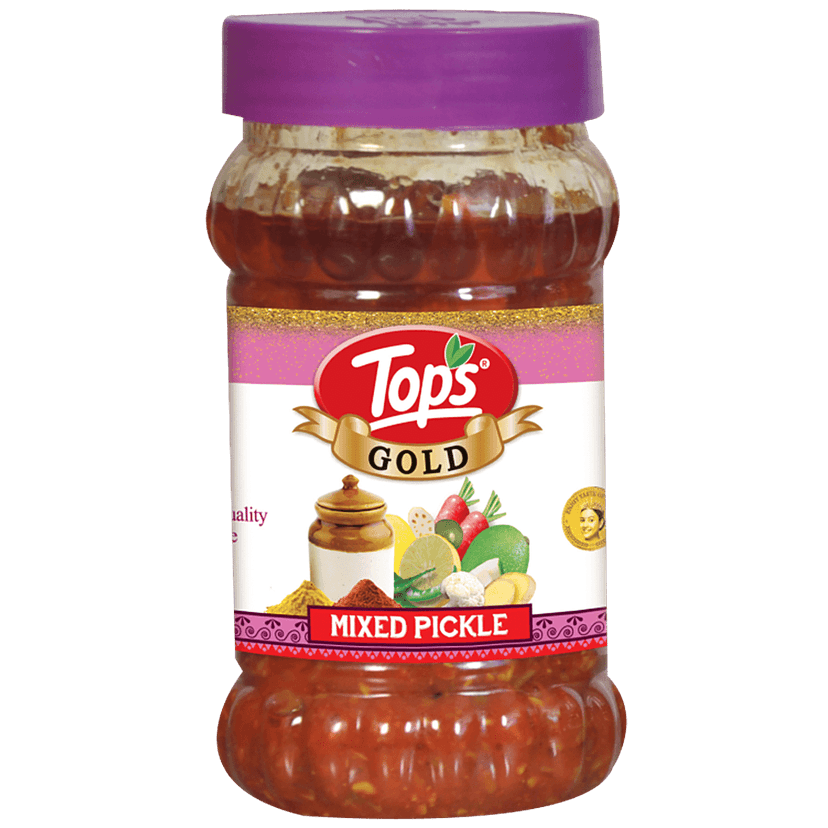 Tops Pickle - Gold Mixed, Spicy Condiment, Accompaniment For Meals, 375 G Jar view 2
