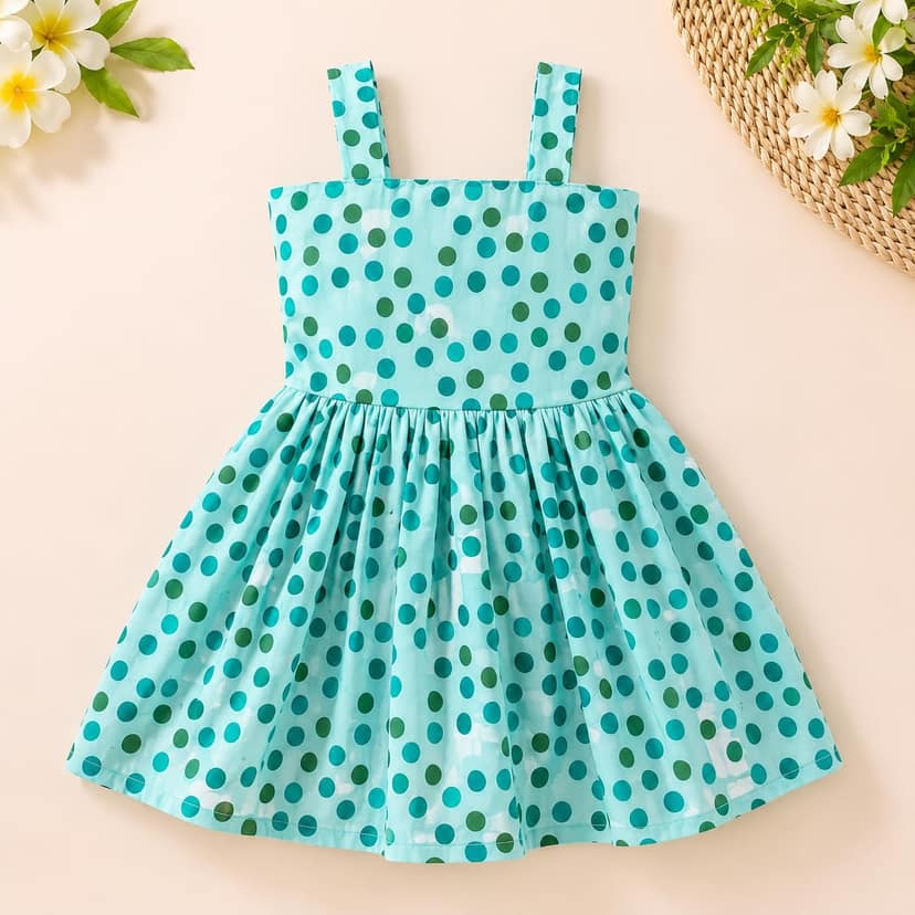 luster Baby Girls' Cambric Cotton Frock Age (1 to 5) (4-5 Years, Pista) view 2