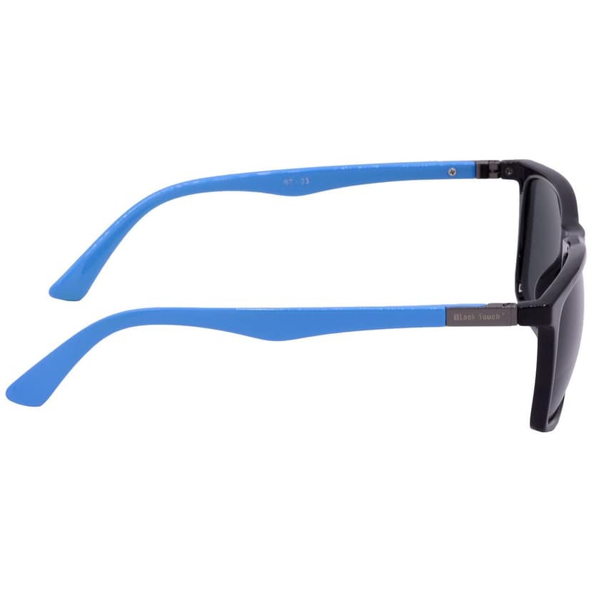 Hrinkar Grey Rectangular Stylish Goggles Black, Sky Blue Frame Sunglasses for Men & Women - HRS-BT-03-BK-LBU-BK view 3