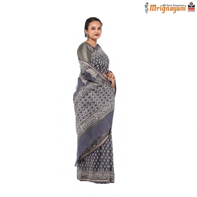 HANDLOOM CHANDERI SILK SAREE WITH BLOUSE (SKU - 3N0104050422 , SAREE - 1239) view 2
