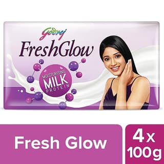 Godrej Fair Glow Fairness + Proteins Bathing Soap, India's No.1 Fairness Soap, 100 G Pack Of 4