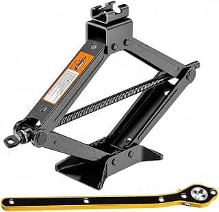 Adwait Scissor Car Jack 1 Ton Tire Changing Kit with Lug Wrench - Emergency Kit for Car, SUV, MPV (1 Ton)