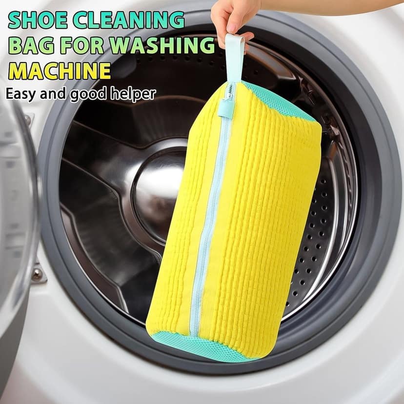 Shoe Washing Machine Bag with Microfiber Chenille Lining & Zipper (1 Pc) view 5