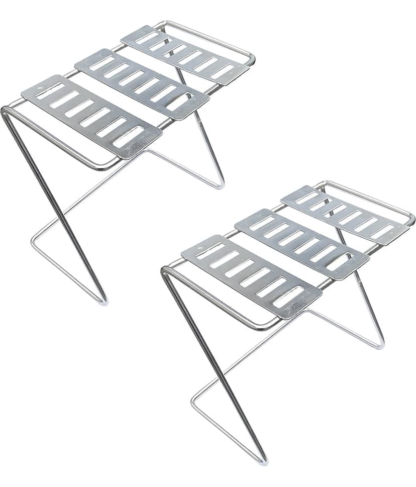 OC9 Silver Stainless Steel Storage Racks ( Pack of 2 ) view 2