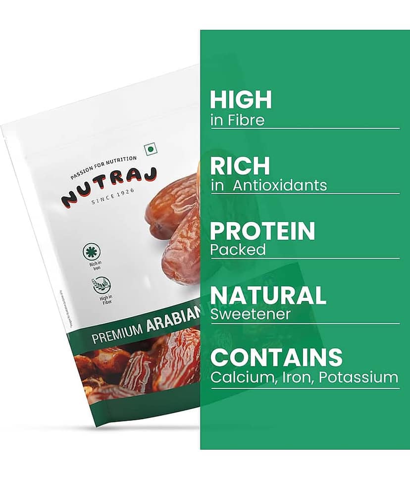 Nutraj Arabain Dates 1.5 Kg (500g X 3), Khajoor 1.5 Kg, Khajur view 2