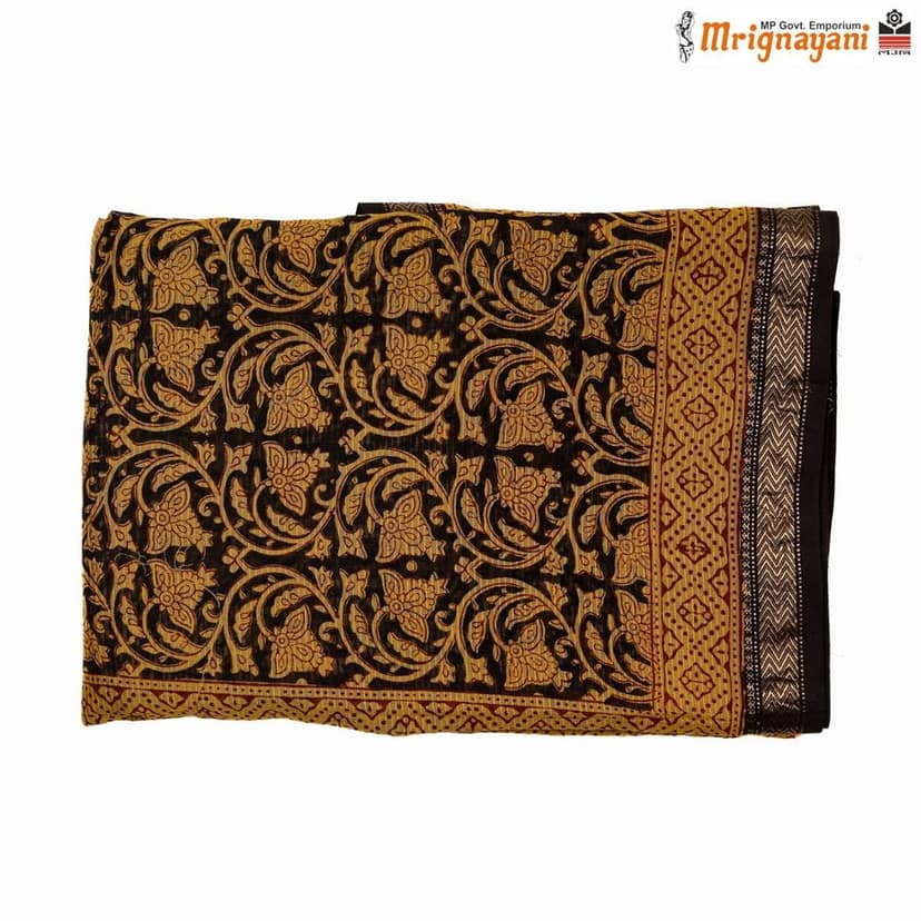 HANDLOOM MAHESHWARI SILK SAREE WITH BLOUSE (SKU - 3I0101170522, SAREE-1069) view 5