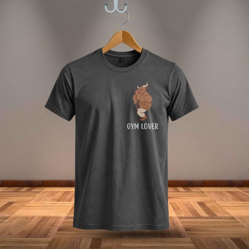 Trishoolin Gym Lover Graphic Theme T-Shirt | Design 40020MB | Cotton Regular Fit | Crew Neck / Round Neck Half Sleeve | Pack of 1