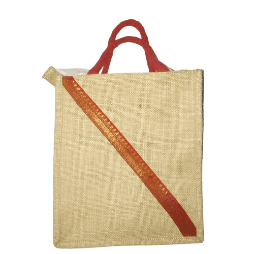 Jute Bag with Red Ribbon