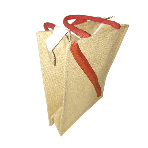 Jute Bag with Red Ribbon view 3