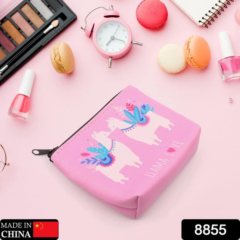 Mini Reusable Multipurpose Washable Pouch Case Travel, Boys & Girls Pouch with Zip, Cosmetic Makeup Pouch, Mini Backpack, for Travel (10x9CM) view 2