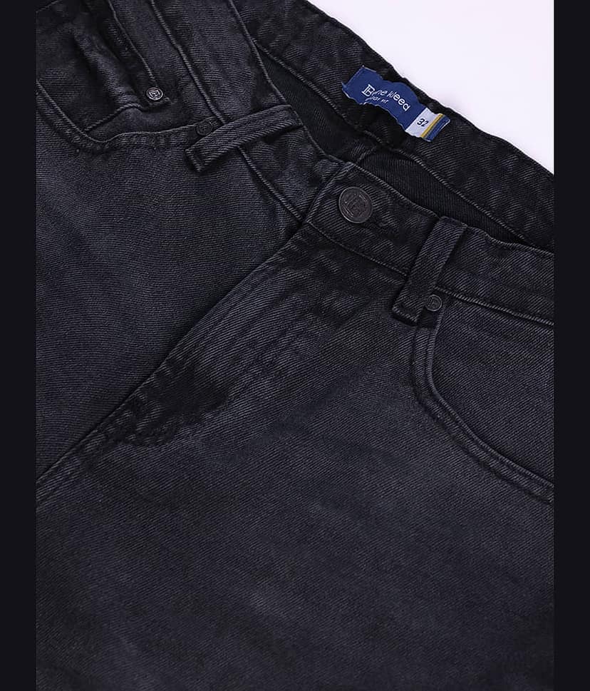 Bene Kleed Charcoal Cotton Men's Denim Shorts ( Pack of 1 ) view 6