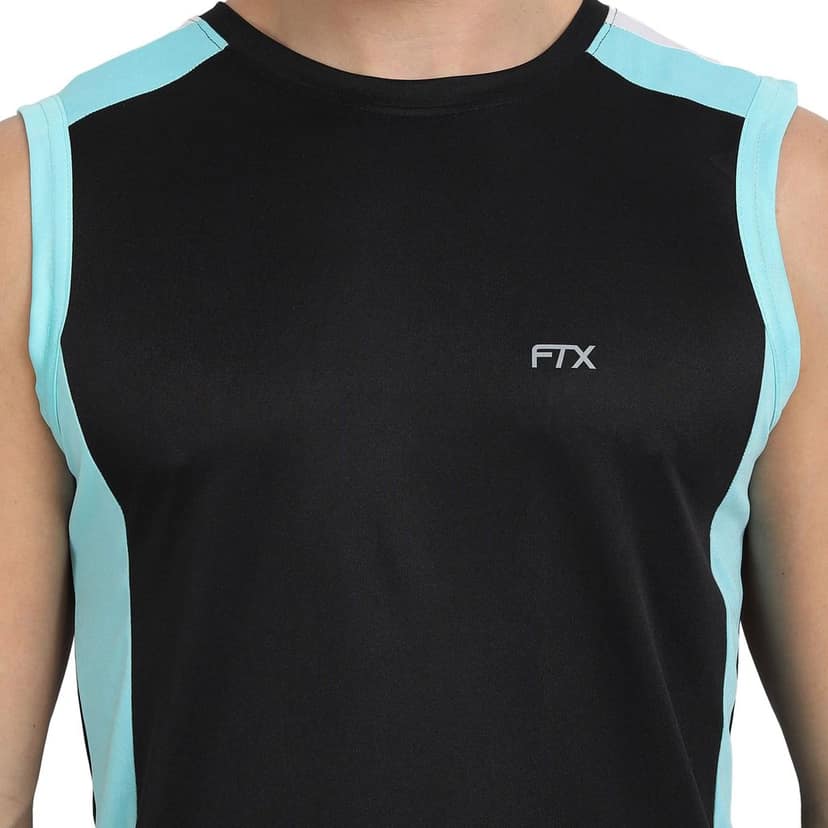 FTX Men Colorblock Round Neck Sleeveless Tshirt view 3