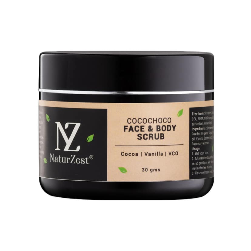 NaturZest Cocochoco Face And Body Scrub, 30 gm (For gentle and sensitive skin) - NaturZest Cocochoco Face And Body Scrub, 30 gm (For gentle and sensitive skin)
