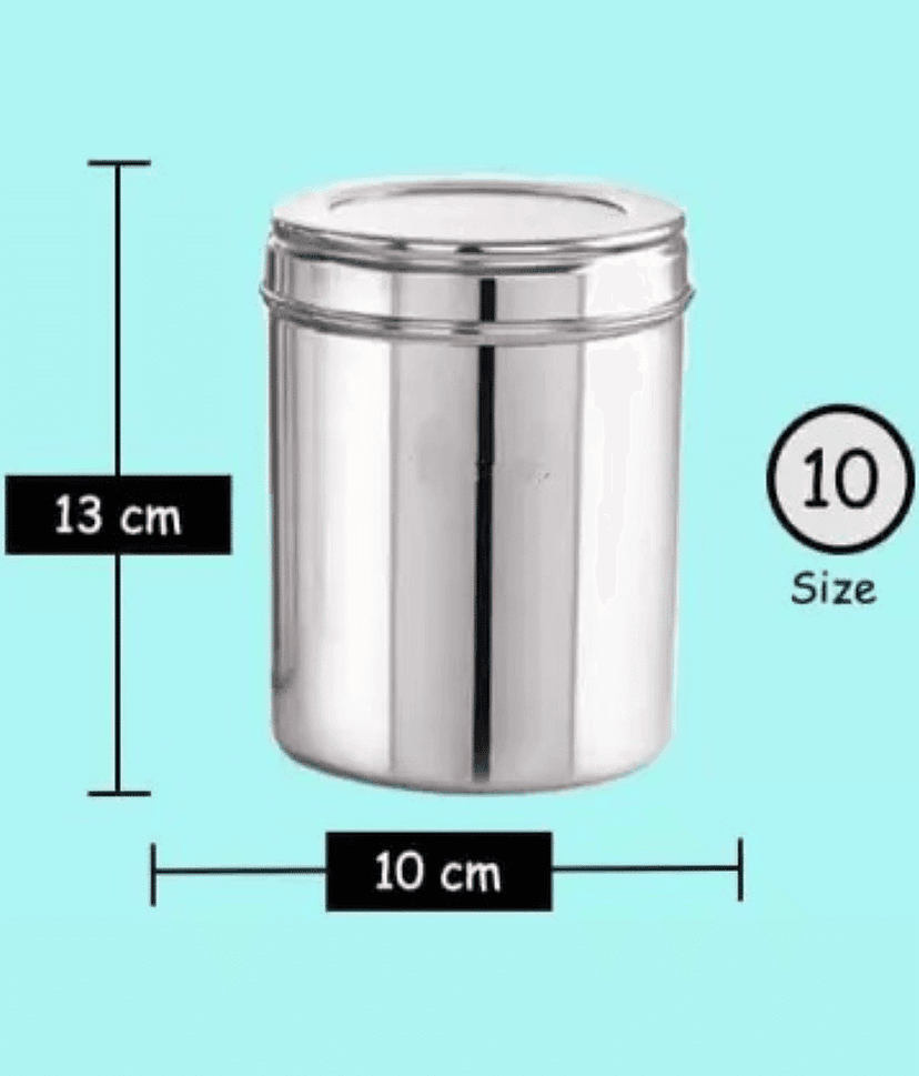 STEEPLE Steel Silver Multi-Purpose Container ( Set of 4 ) view 2
