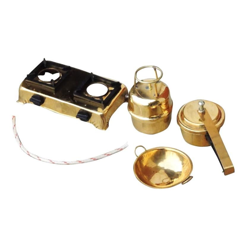 Brass Mini Kitchen Set | Handmade Miniature Toy | Traditional Play Decor, Height : 2.2 Inch (FMAS081) view 3