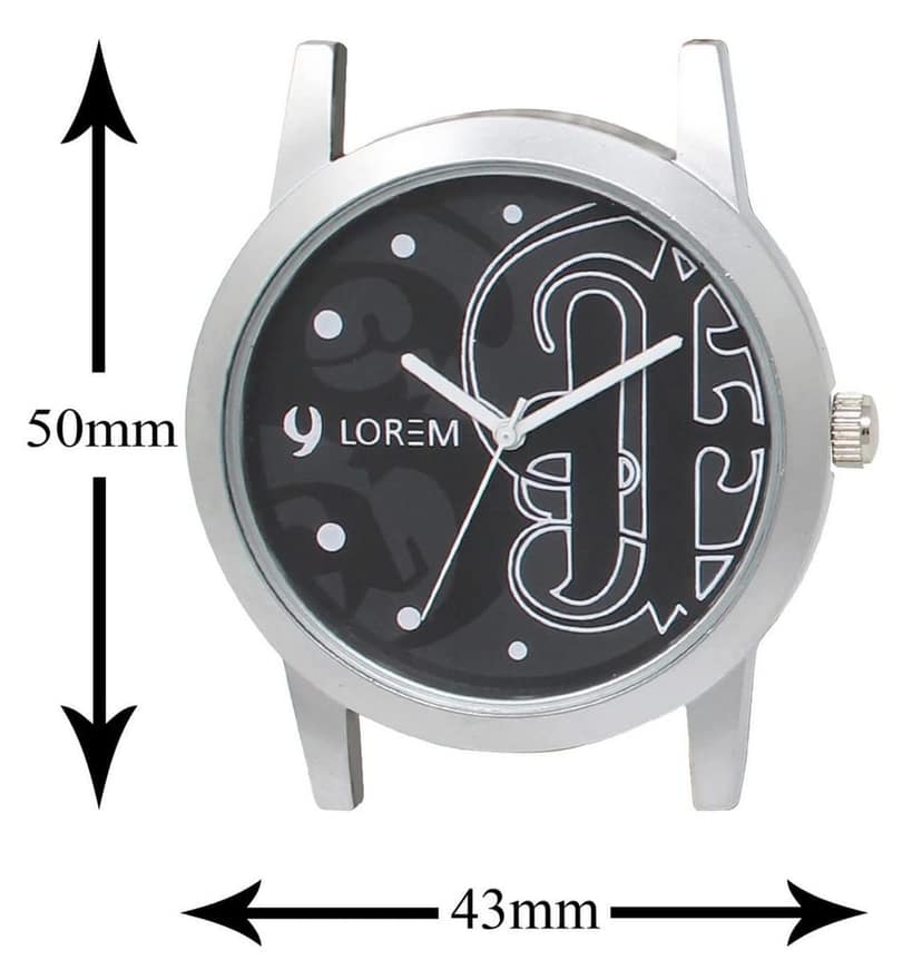 LOREM Black Casual Analog Watch for Men LR14-UF view 3