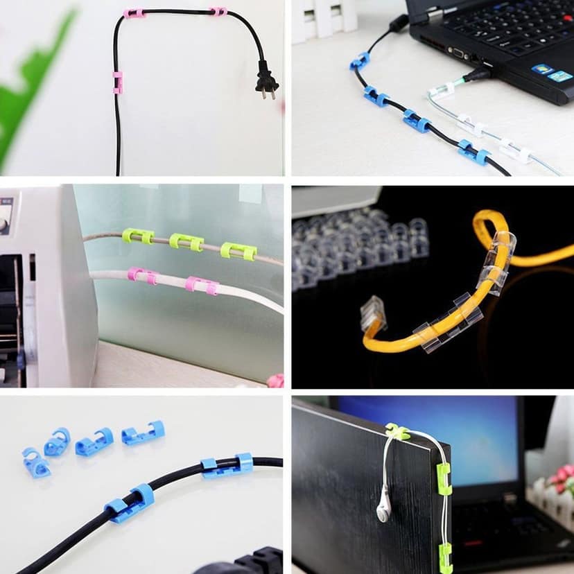 Plastic Wire Cord Cable Clips Organizer Holder (16 Pcs Set) view 7