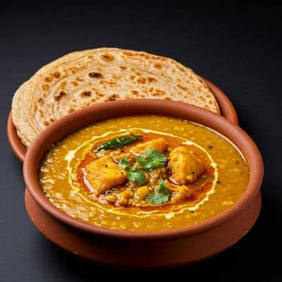 Dal Tadka With Lachcha Parantha