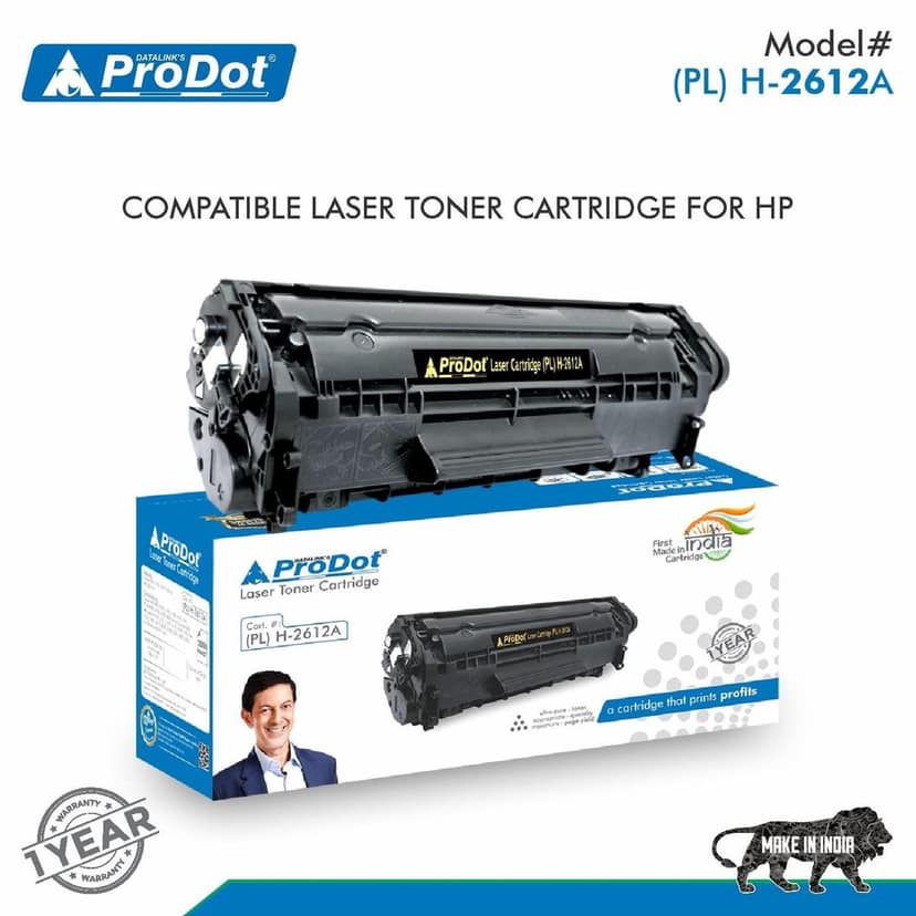 ProDot (PRO H-2612A Laser Toner Cartridge for HP Q2612A & Canon CRG 303/703/FX-9/FX-10 Compatible with HP Laserjet 1010-1020, 3015-3055, M1319f MFP & Canon LBP 3000, L160 IC,4600 Series view 4