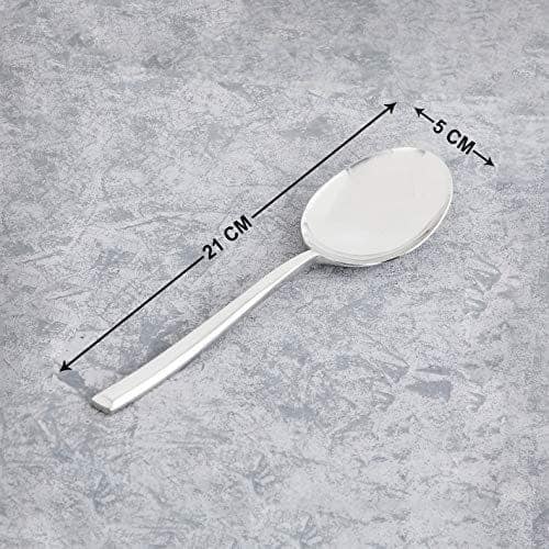FnS Luna Stainless Steel Lunar Shape on Handle Serving Spoon (Set of 1) view 2
