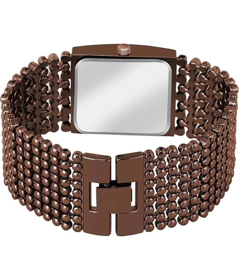 Viser Brown Metal Analog Womens Watch view 2