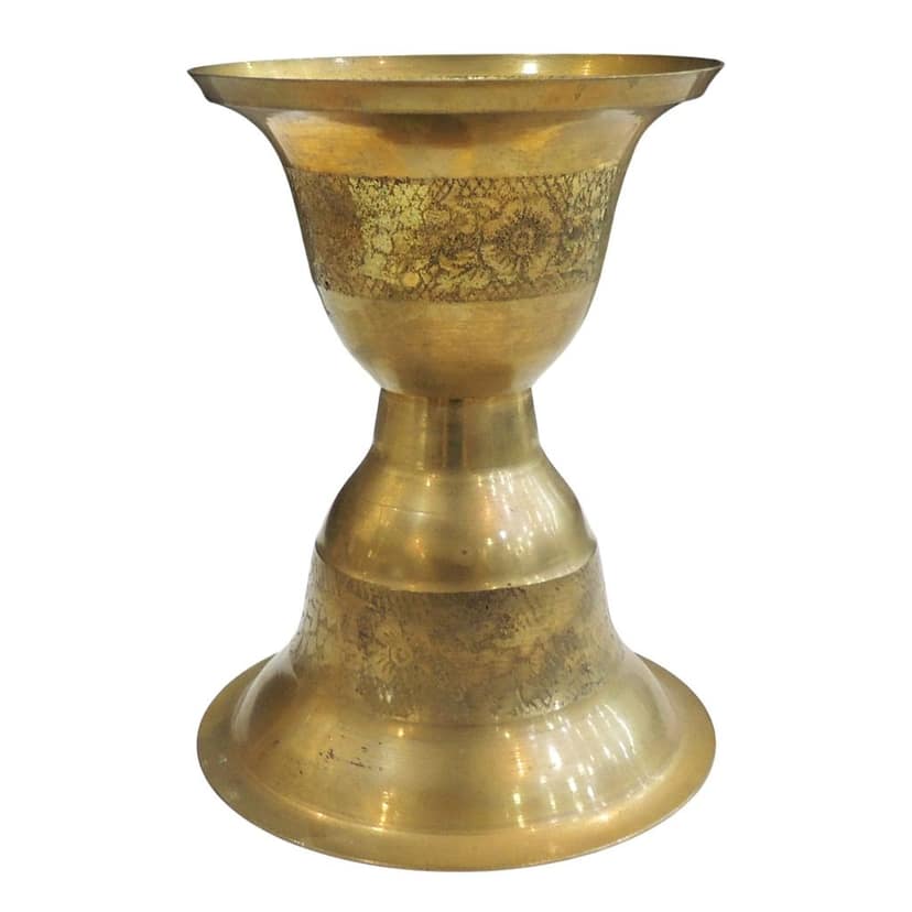 Brass Peekdaan Showpiece | Classic Desk & Living Room Decor, Height : 7 Inch (FMAS088 C) view 2