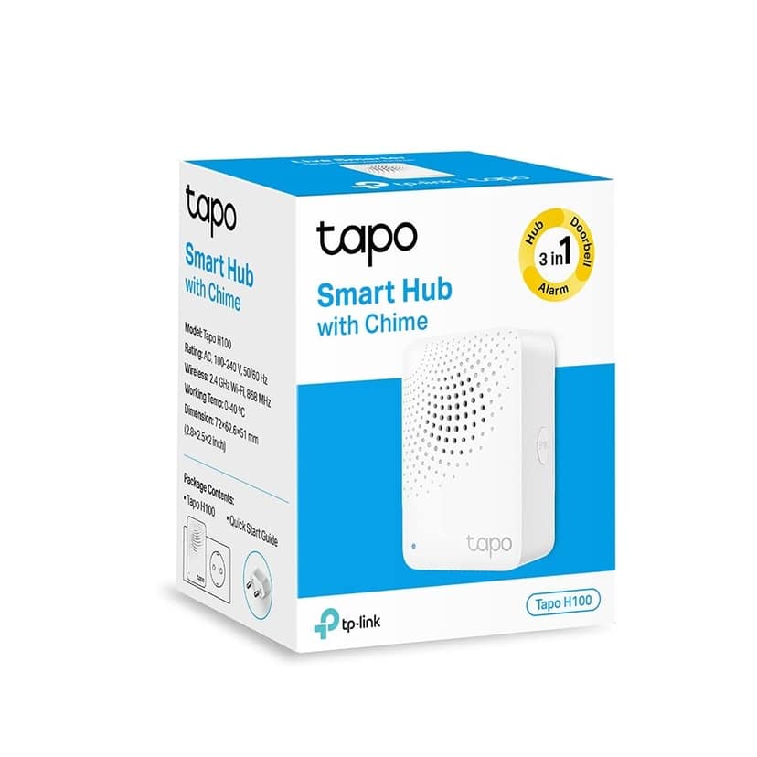 TP-Link Tapo H100 IoT Smart Hub with Chime, Smart Alarm and Doorbell, Smart Actions with Sensors, Switches & Buttons, Connect with up to 64 smart devices, Compatible with Alexa, Google Assistant view 4