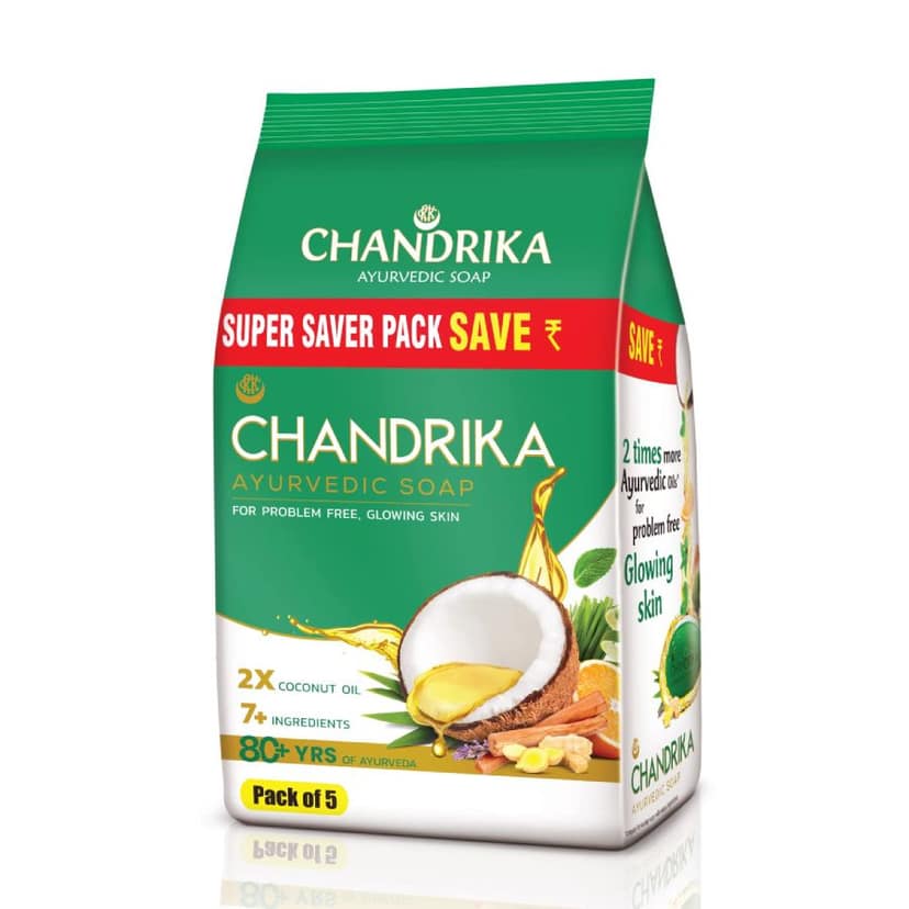 Chandrika Ayurvedic Soap 350 Gms Pack of 5