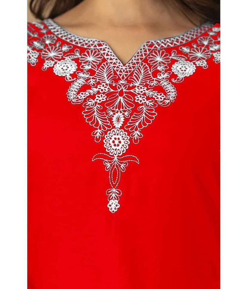 Kapadia Women's Rayon Regular Top ( Red ) view 2