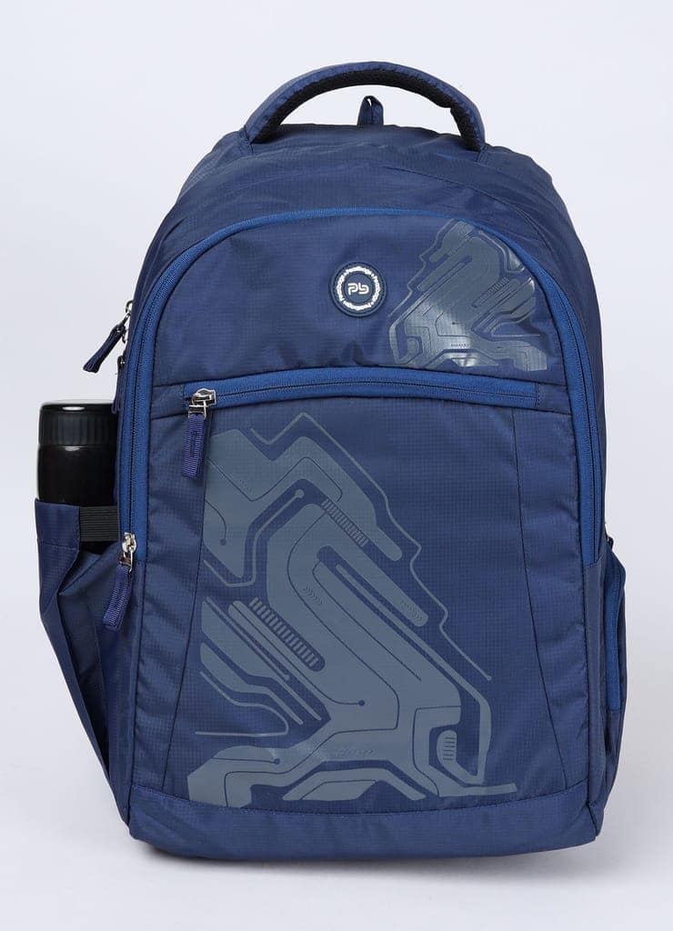 PB Pearlbags EXCEL 26L Printed Laptop Backpack With Rain Cover,USB Charging Port,2 Compartment,Premium Fabric,Water Resistant Anti Theft,School & College Bag for Boys and Girls,Office & Travel Bag for Men and Women,49X31X17 Cms