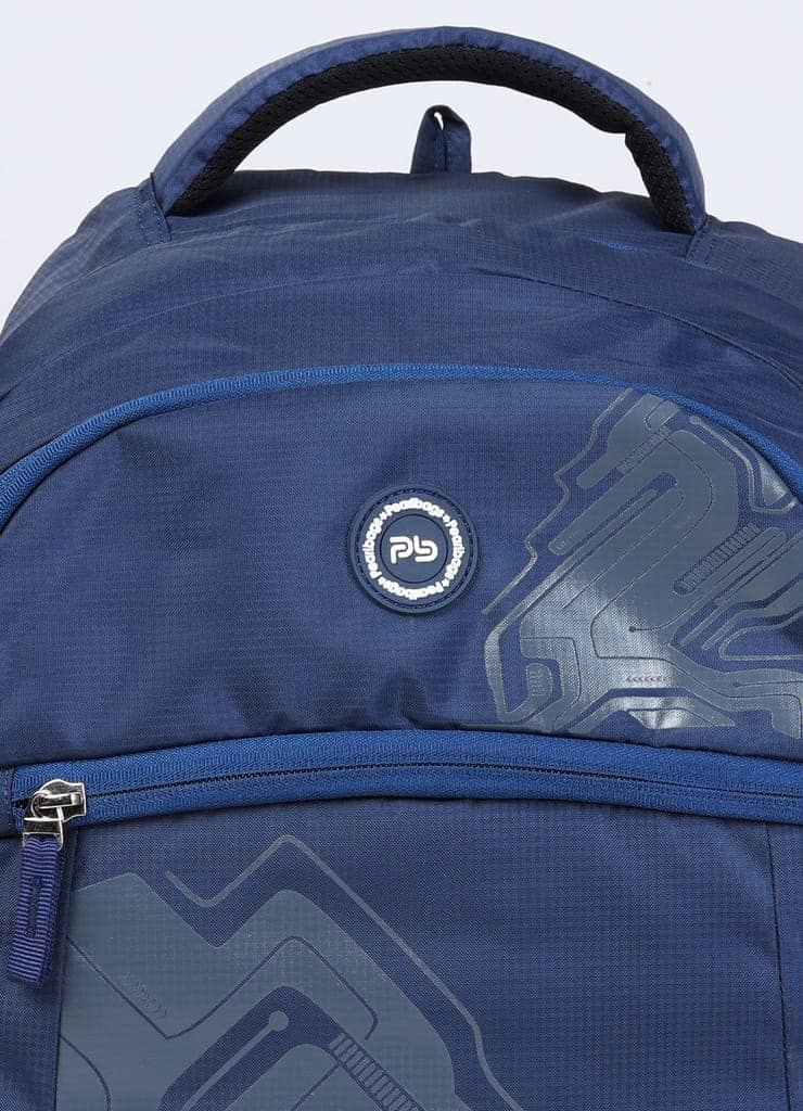 PB Pearlbags EXCEL 26L Printed Laptop Backpack With Rain Cover,USB Charging Port,2 Compartment,Premium Fabric,Water Resistant Anti Theft,School & College Bag for Boys and Girls,Office & Travel Bag for Men and Women,49X31X17 Cms view 3