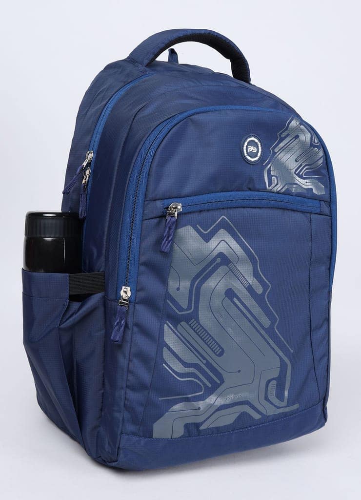 PB Pearlbags EXCEL 26L Printed Laptop Backpack With Rain Cover,USB Charging Port,2 Compartment,Premium Fabric,Water Resistant Anti Theft,School & College Bag for Boys and Girls,Office & Travel Bag for Men and Women,49X31X17 Cms view 5