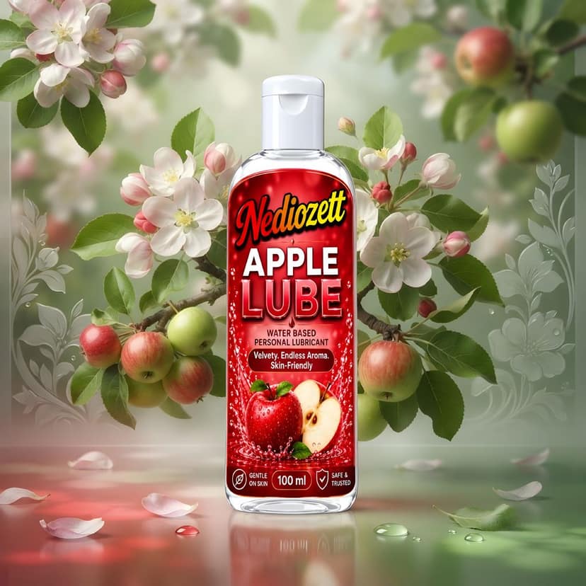 Nediozett Lube Apple Flavored Lubricant Gel for Men & Women| 100ml| Water-Based Gel| Skin-Friendly| Safe to Use with Condoms (pack of 1 )