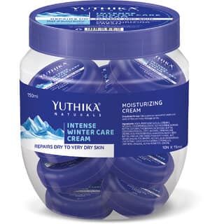 Yuthika Intense Winter Care Cream 150ml Jar (Include 10 pc 15ml each )| Deep Hydration with Natural Butters