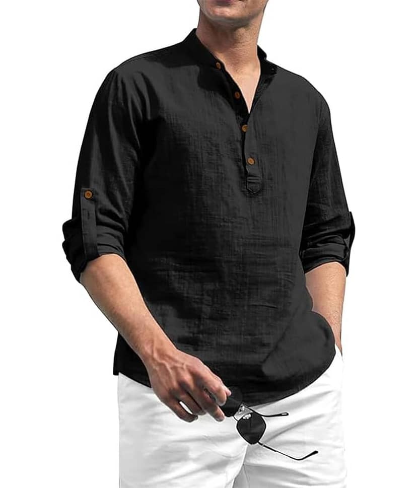 Vida Loca Light Blue Cotton Blend Men's Shirt Style Kurta ( Pack of 2 ) view 2